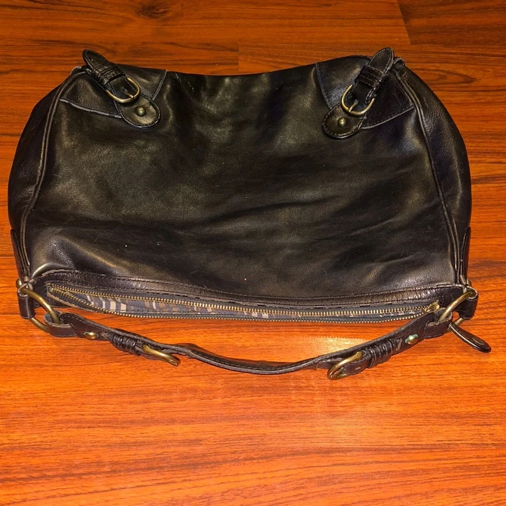 VTG Y2K Banana Republic Leather Slouchy Hobo Satchel Bag w/Buckles